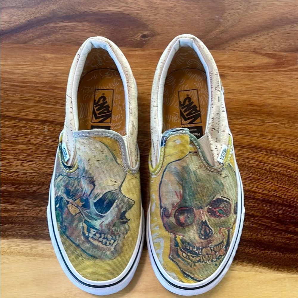 Vans Slip -On Van Gogh Skull Graphic Sneakers